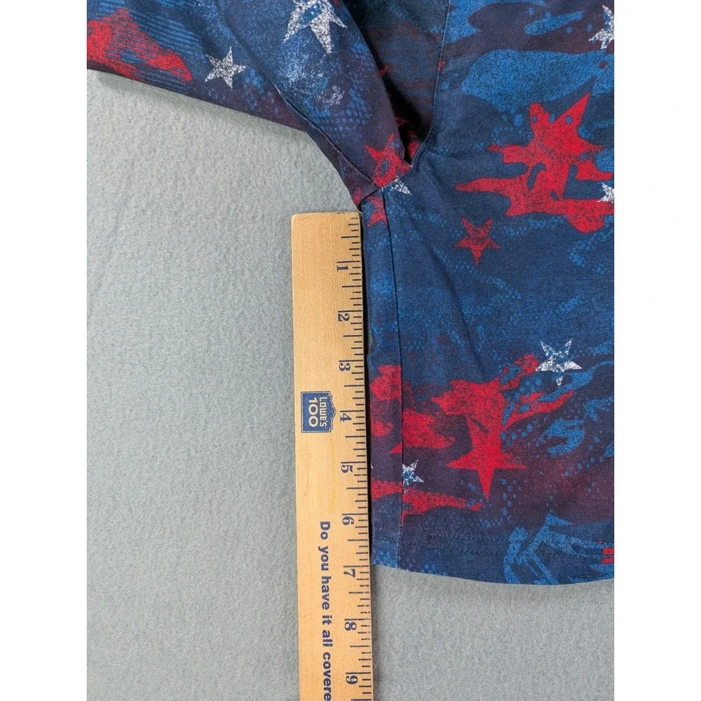 Under Armour Boys Stars and Stripes Camo Swim Trunks Size 7 Blue Red